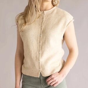 Things Between Cap Sleeve Piper Cardigan for Women in Natural